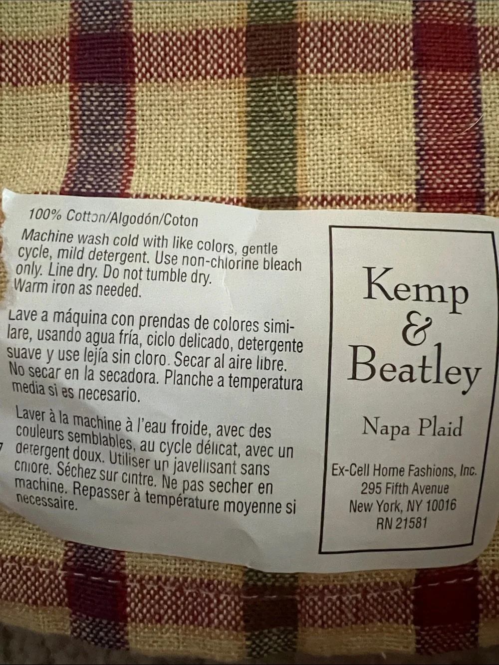 Kemp and Bartley set plaid